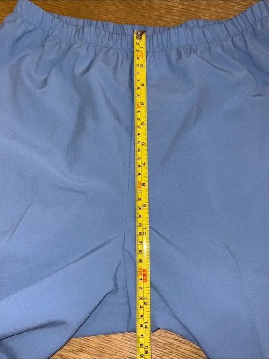 Women’s Vintage High Waisted Elastic-Waist Pull-On Work Pants Light Blue Office - Picture 8 of 10